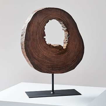 Wood Slice Object on Stand | West Elm (US)
