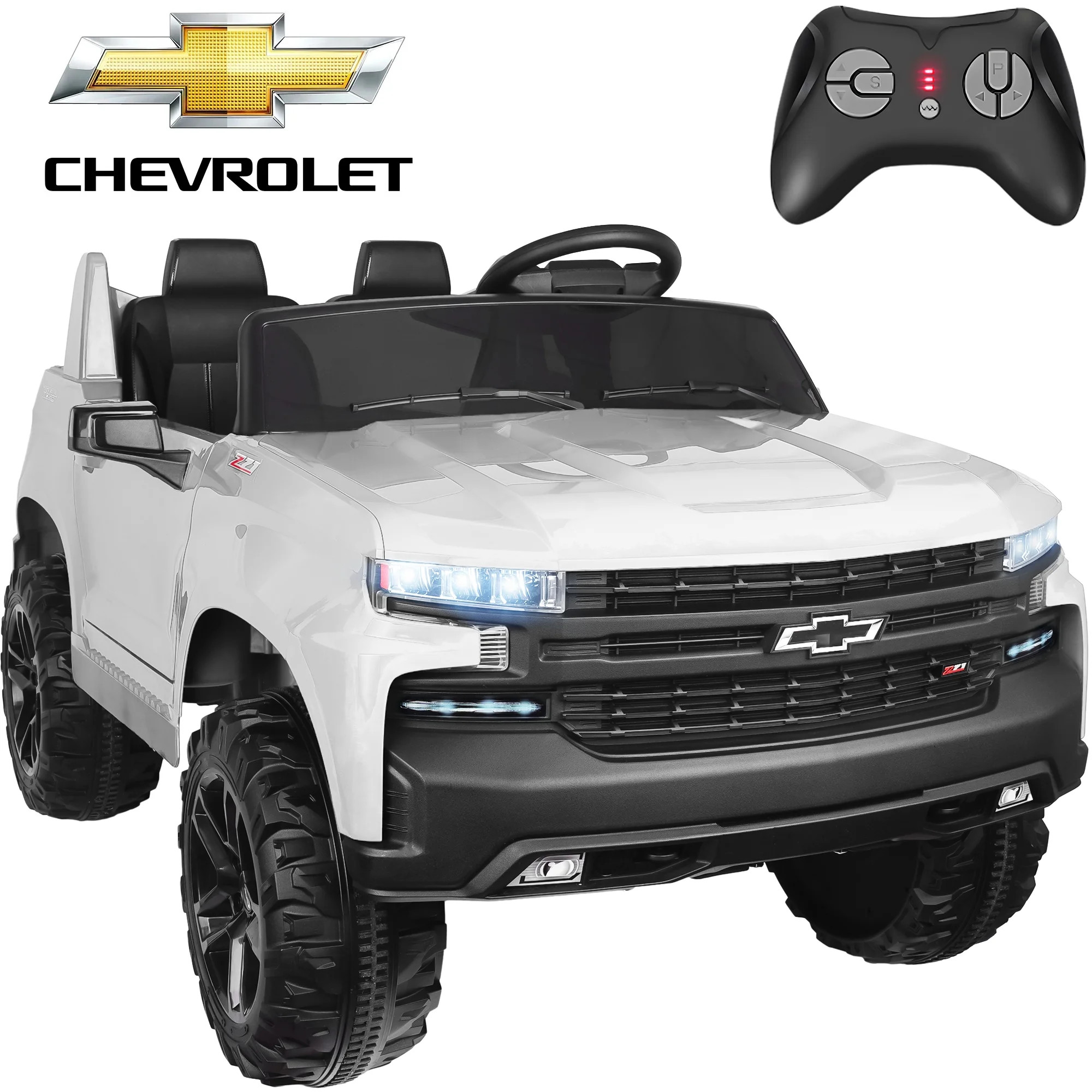 Chevrolet Silverado 24V Powered Ride on Cars for Kids, Extra large Real 2 Seat Ride on Toys with ... | Walmart (US)