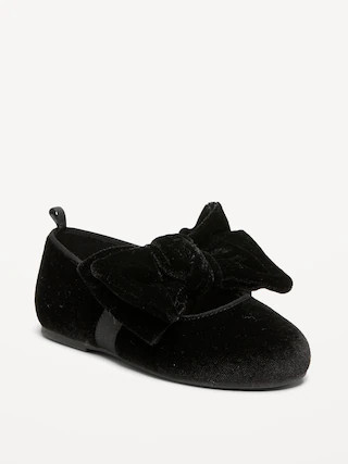 Velvet Bow Ballet Flats for Toddler Girls | Old Navy (CA)