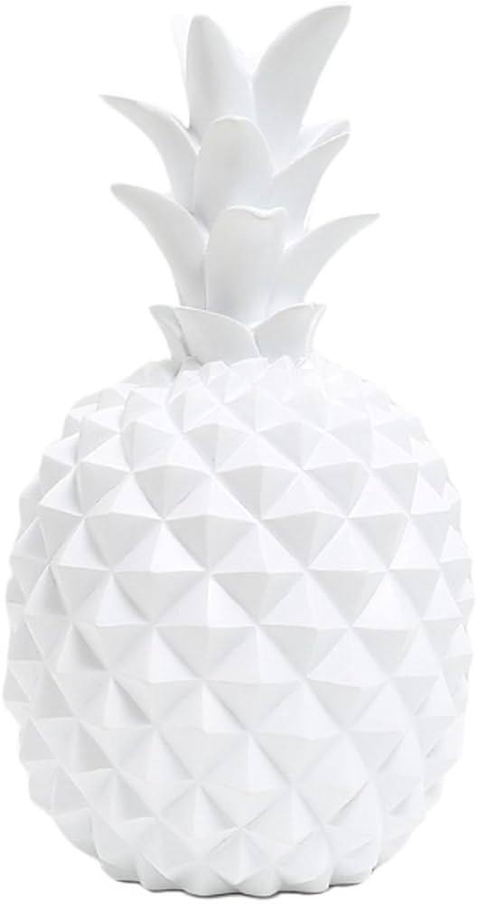 5.5 x 9.5 Inch Elegant Pineapple Shape Resin Piggy Bank Coin Bank Money Bank Home Decoration, Whi... | Amazon (US)