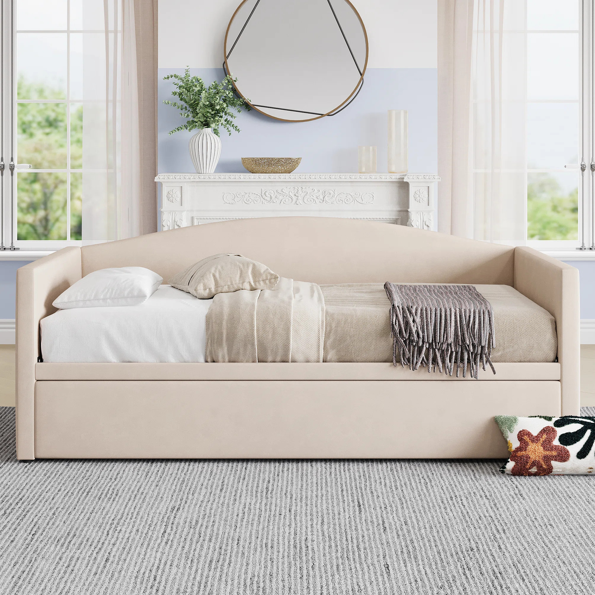 Red Barrel Studio® Upholstered Daybed With Pop Up Trundle & Reviews | Wayfair | Wayfair North America
