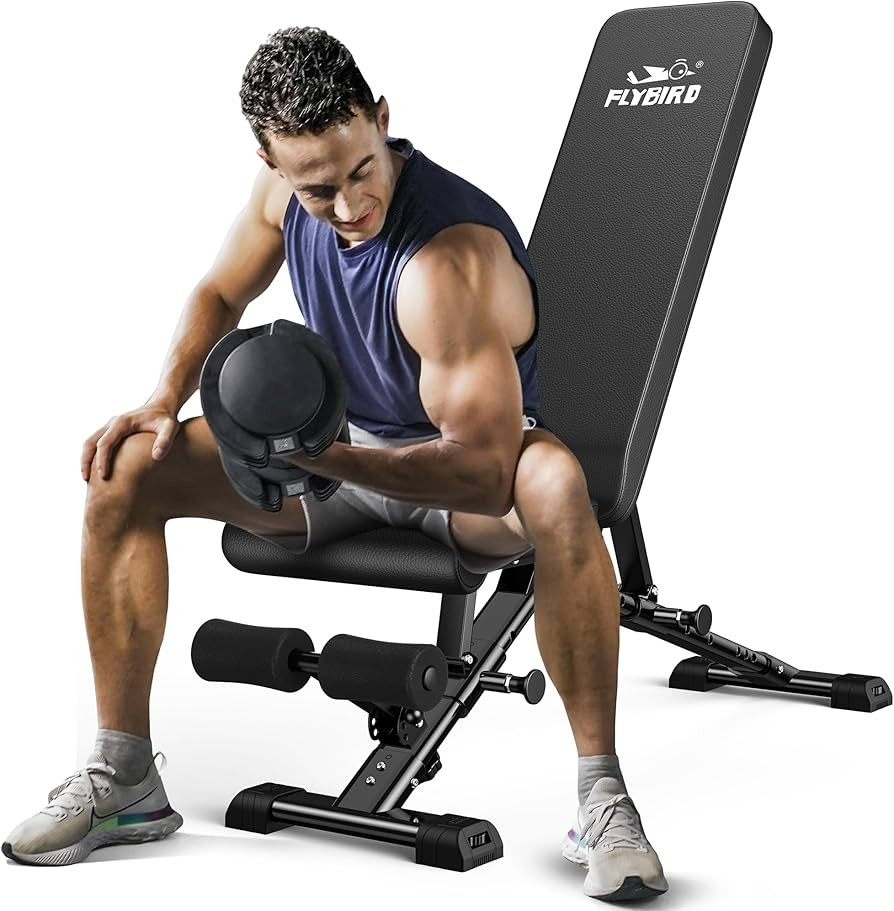 FLYBIRD Weight Bench, Adjustable Strength Training Bench for Full Body Workout with Fast Folding-... | Amazon (US)