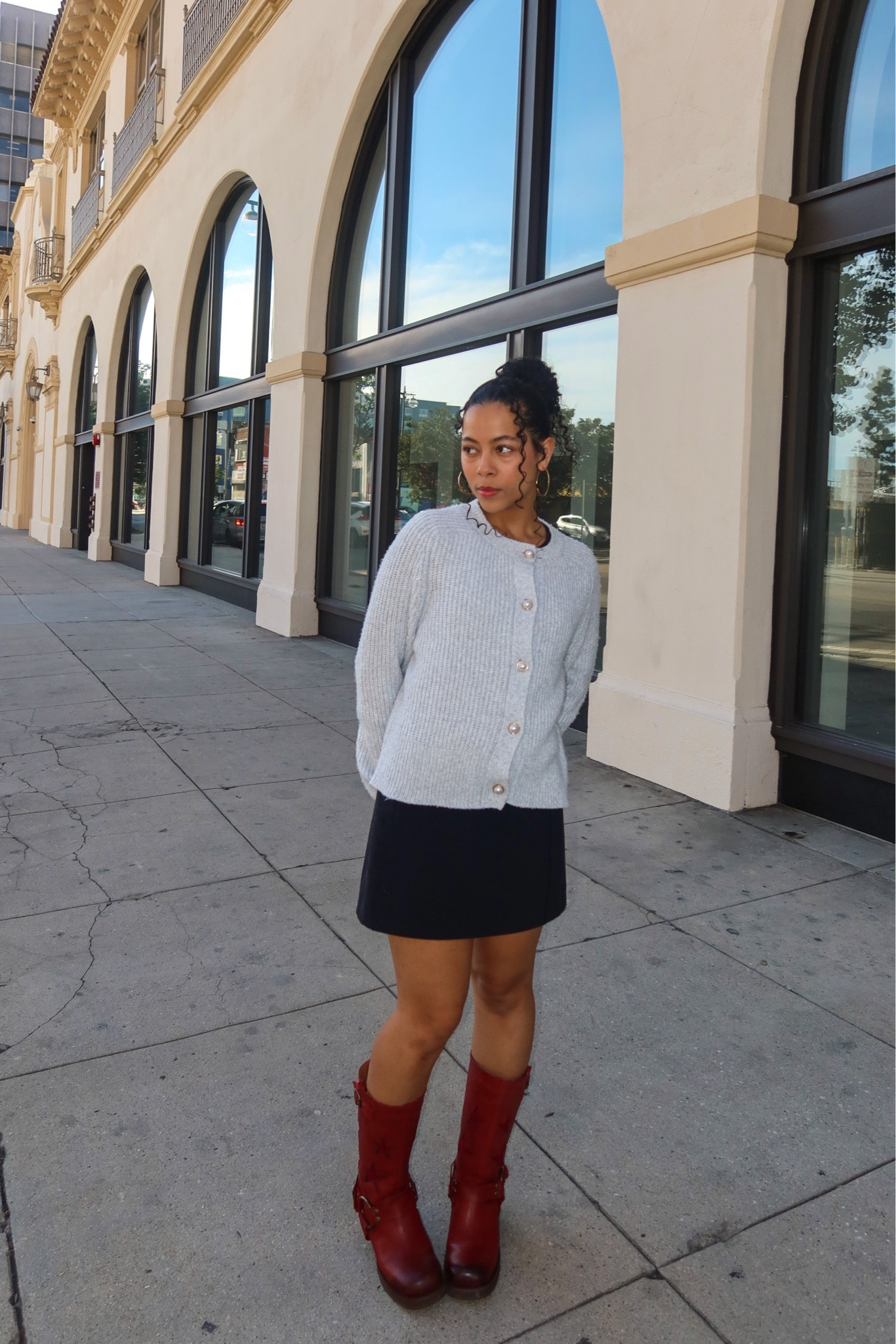 loving fall fits!! 
my cardigan is from Ross but i’m linking similar ones 🩶 wearing a tennis dress from Aritzia underneath as a skirt, so linking similar dresses for that also 🩶 exact boots are linked 🥰

#LTKStyleTip #LTKShoeCrush #LTKSeasonal