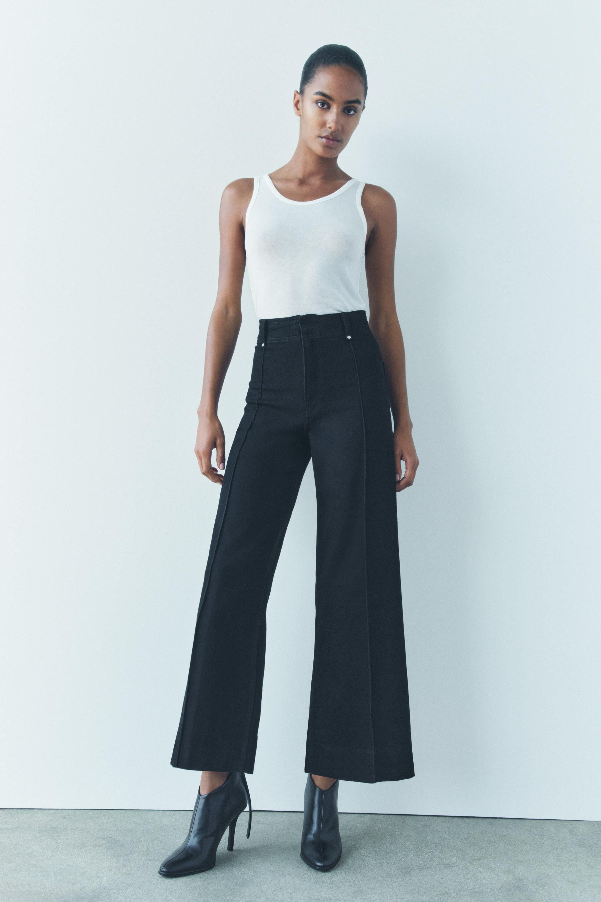 ZW COLLECTION HIGH WAIST WIDE LEG JEANS | Zara US