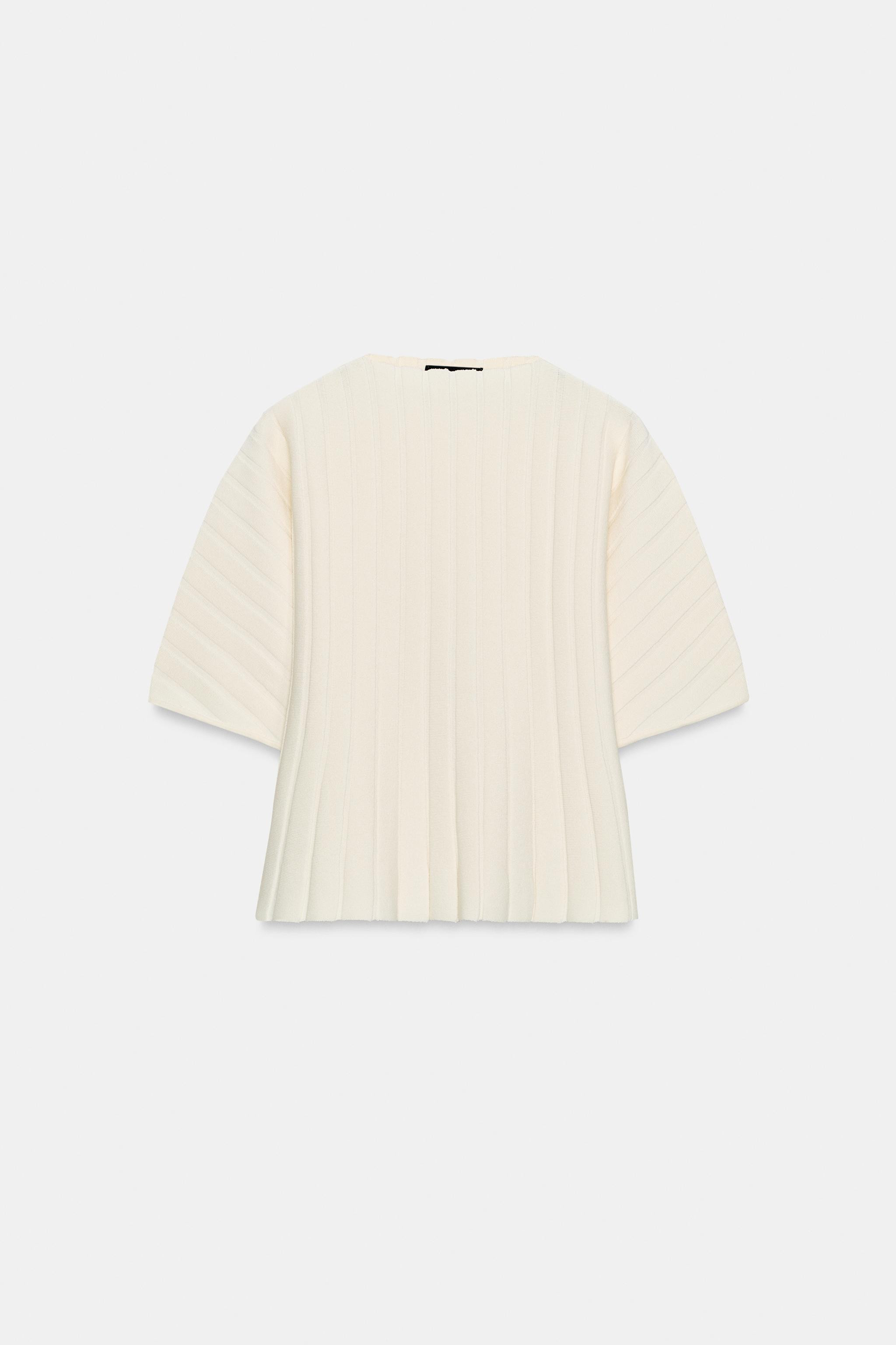 PUFF SLEEVE RIB KNIT TOP | Zara US