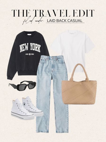 Trendy travel outfit idea Travel looks, travel outfits, travel look, comfy travel look, travel sneakers, travel bag

#LTKtravel #LTKSeasonal #LTKstyletip