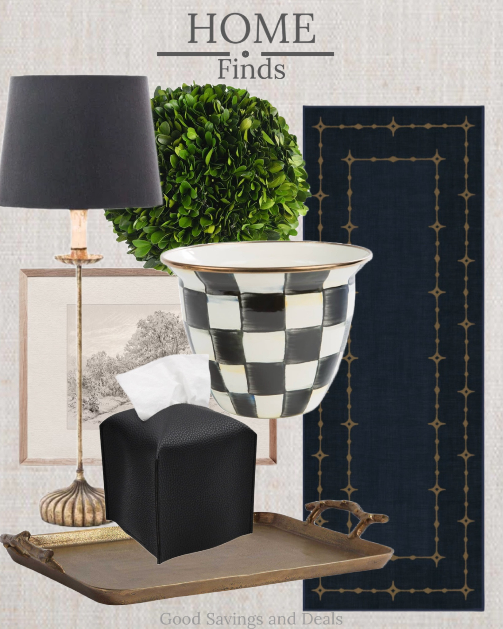 Home finds, modern home decor, antique brass decor, Mackenzie Childs flower pot, luxury for less, table and console styling, buffet table lamp, runner rug, wall art.

#LTKhome #LTKstyletip
