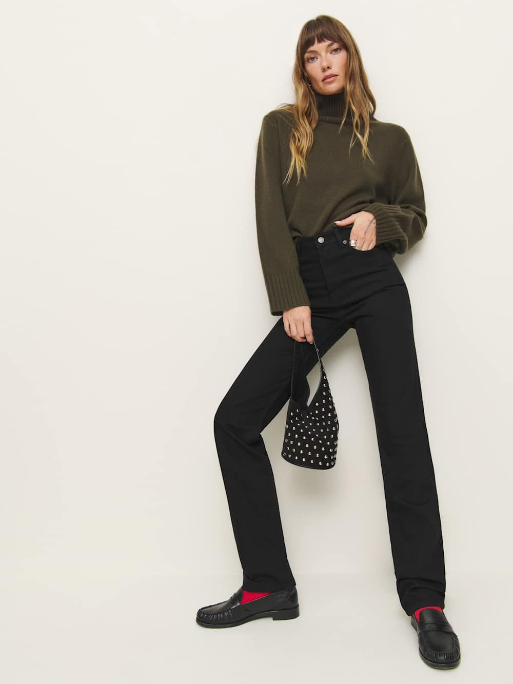 Cynthia High Rise Straight Long Jeans | Reformation (Global)