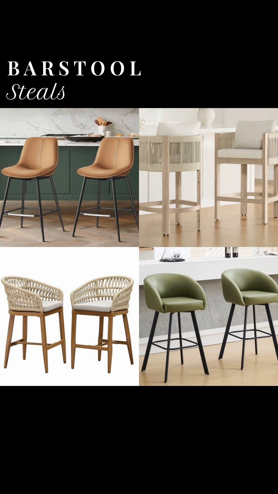 So many stylish barstool options!
#interiorstyle #homedecor
@amazonfindsandfashion @Wayfair @Nathan James 

#LTKSaleAlert #LTKU #LTKHome
