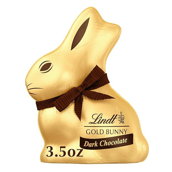 Lindt GOLD BUNNY Dark Chocolate, Hollow Dark Chocolate Candy Bunny, 3.5 oz. | Amazon (US)
