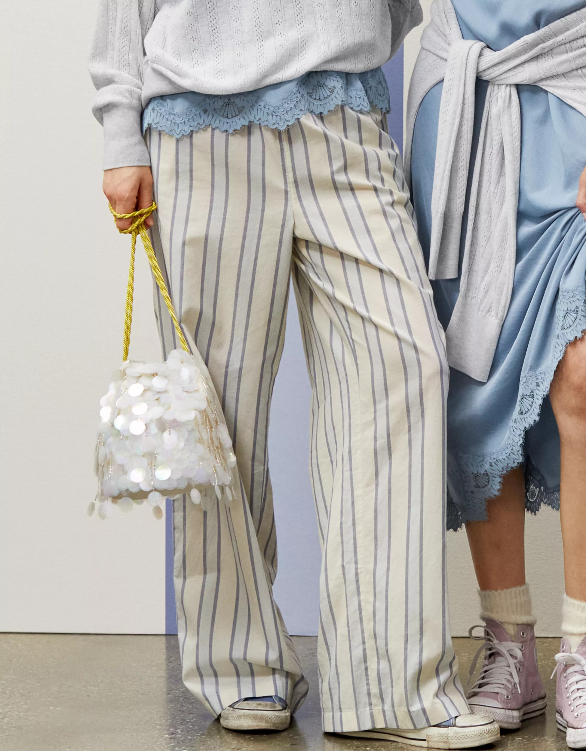 Aerie x Emily + Meritt Cotton Club Stripe Pant | Aerie