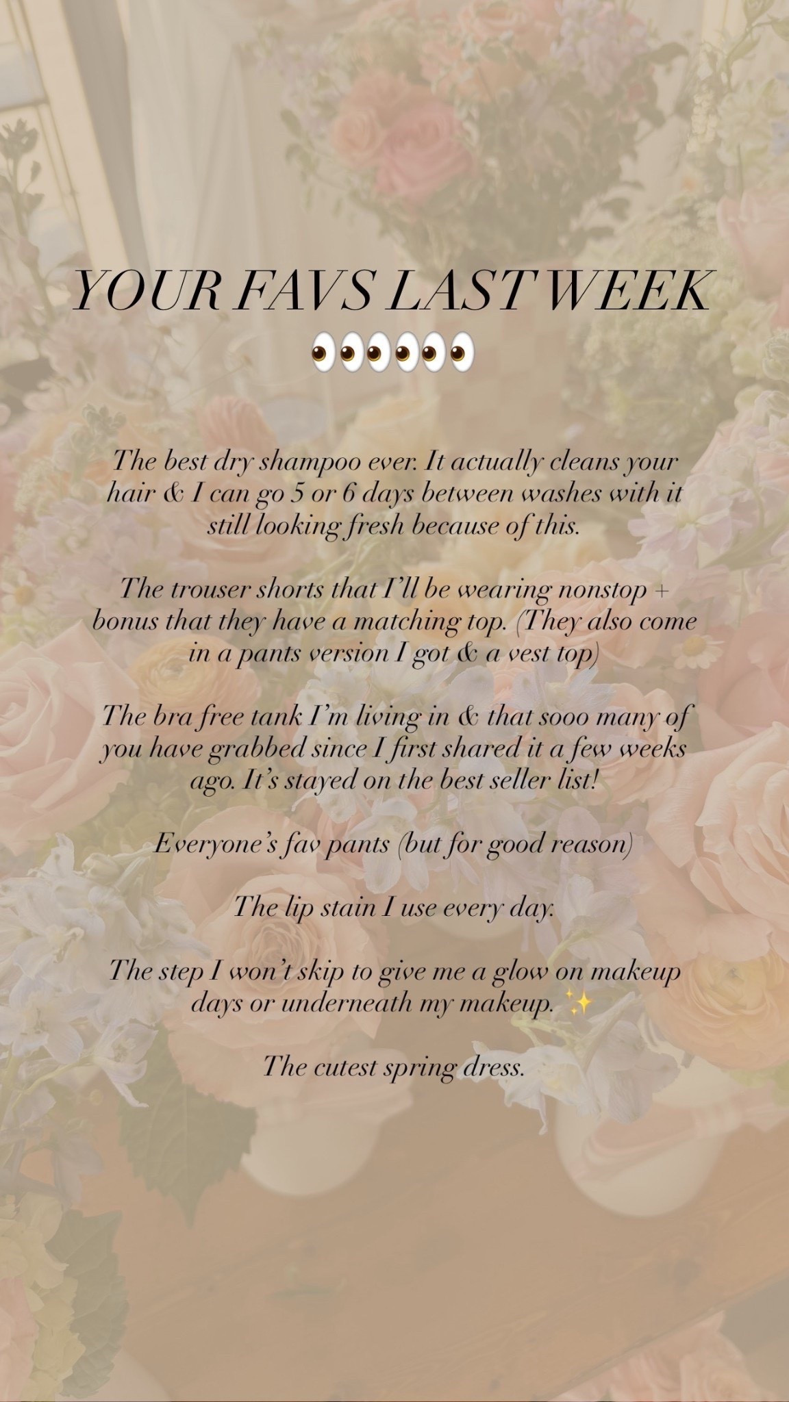 Last week’s best sellers ⭐️


#LTKBeauty #LTKgrwm #LTKootd