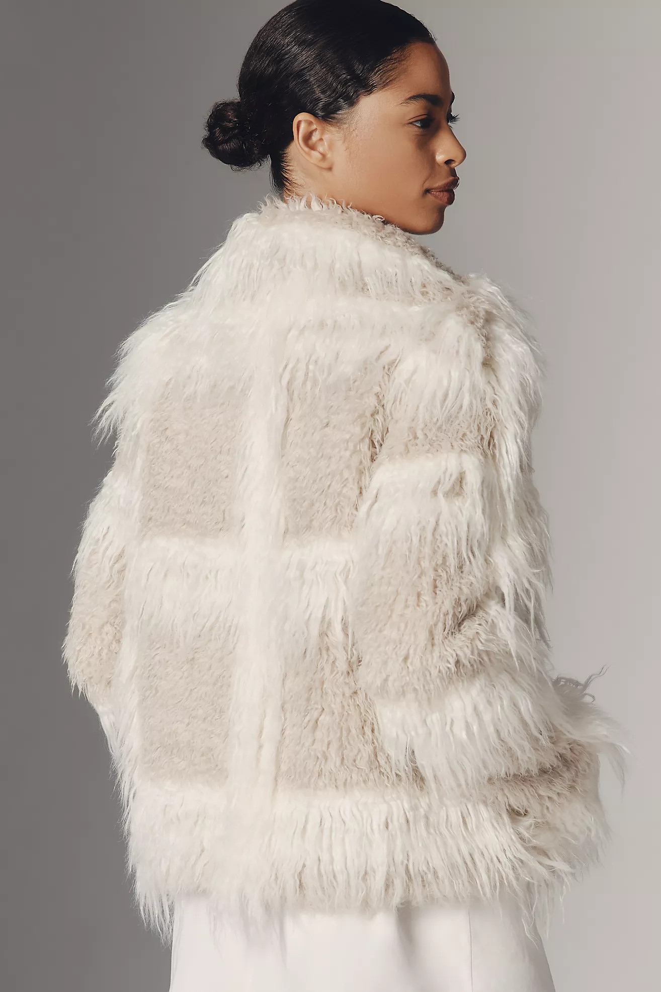 Pilcro Textured Faux Fur Coat | Anthropologie (US)