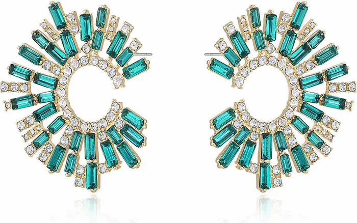 Crystal Frontal Hoop Earrings | Nordstrom