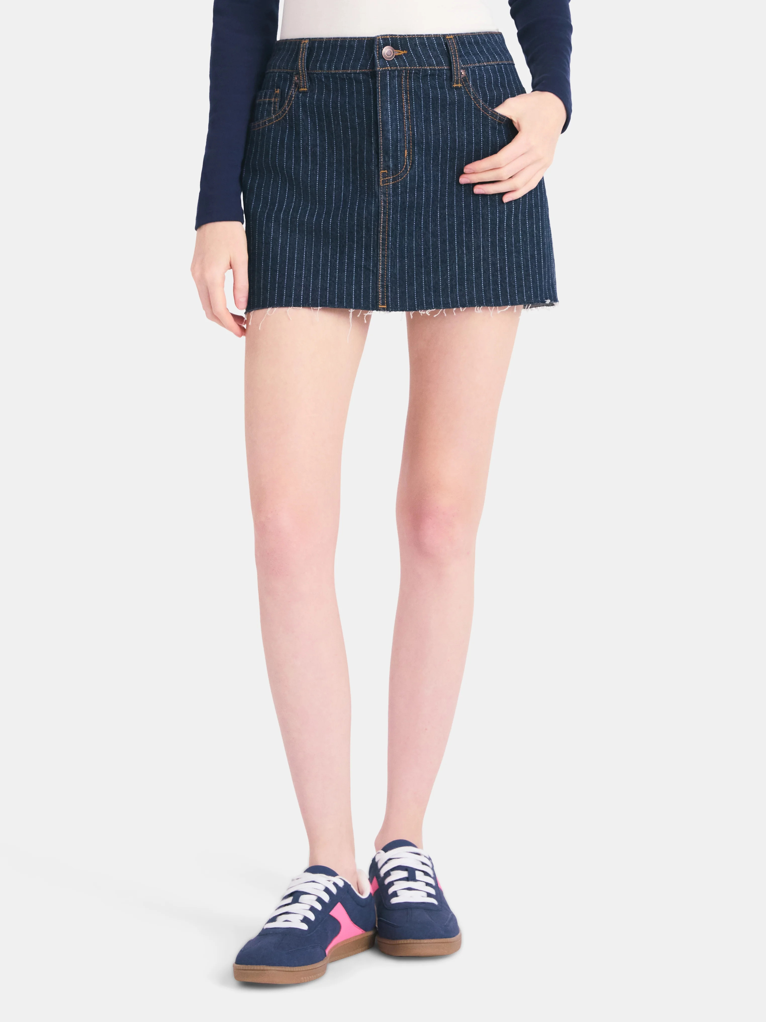 No Boundaries Denim Mini Skirt, Women's | Walmart (US)