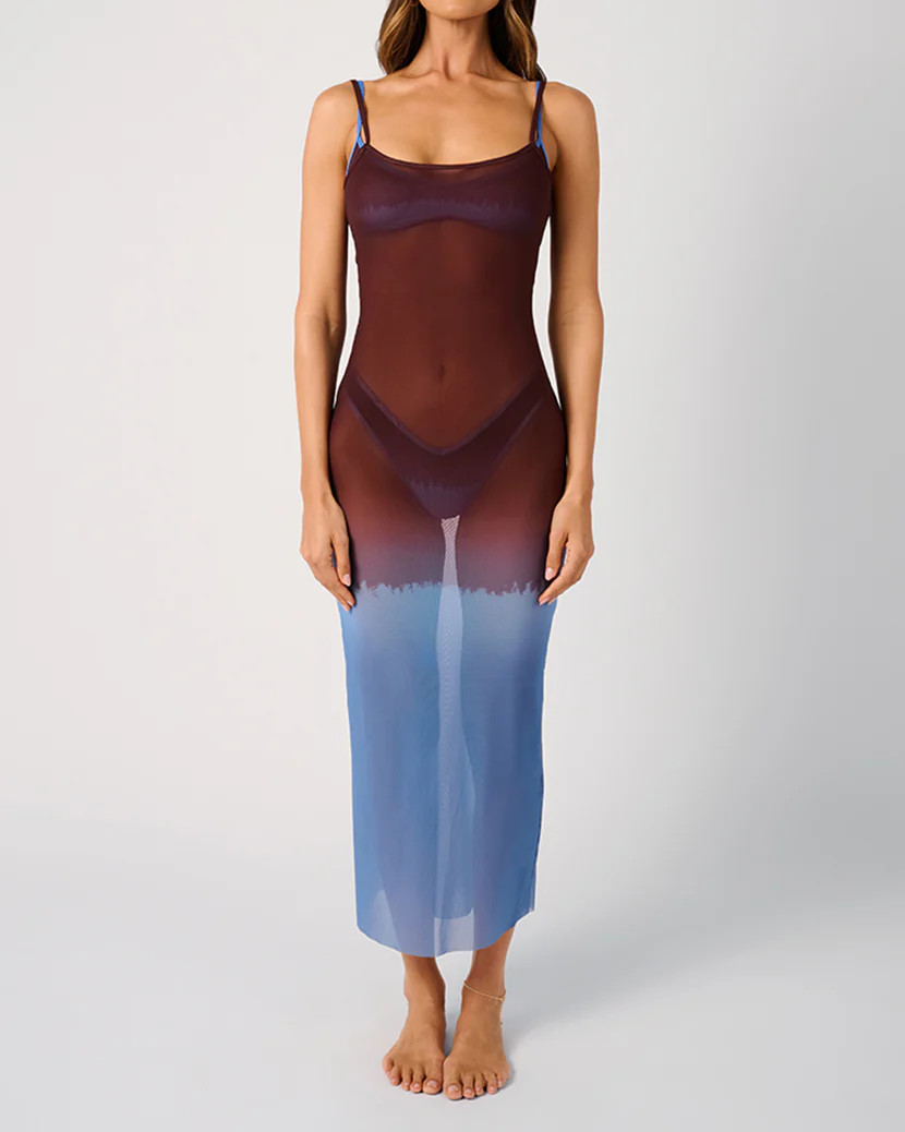 Mesh Scoop Maxi Slip Dress | We Wore What