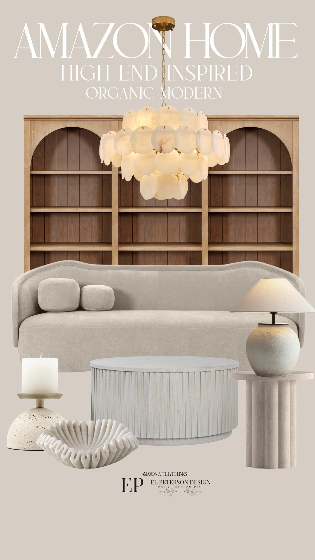 Amazing
Tall accent cabinet
Sofa
Pendant light
Table lamp
Coffee table 
Candle holder
End table
Fluted bowl 

#LTKHome