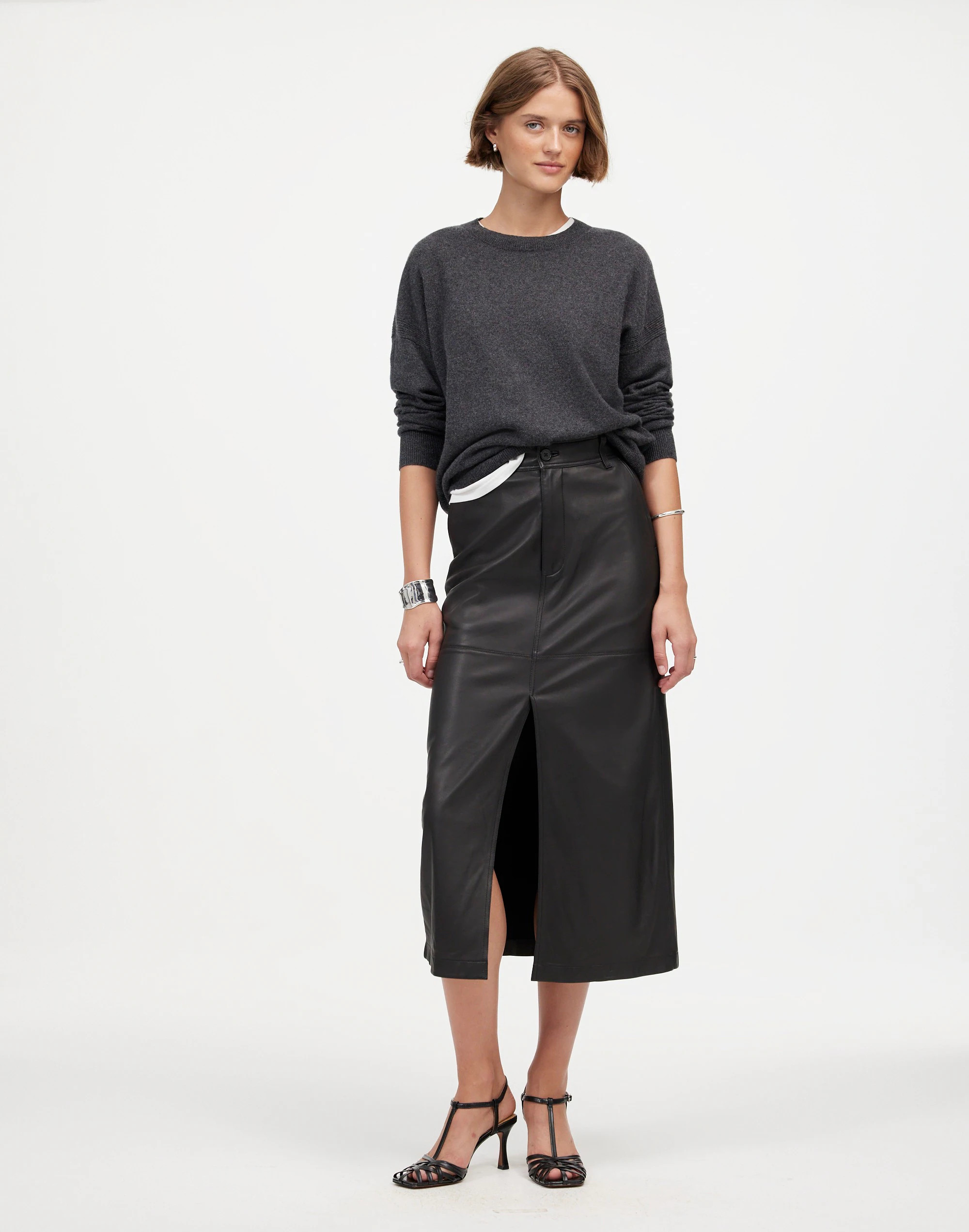 Leather Midi Skirt | Madewell