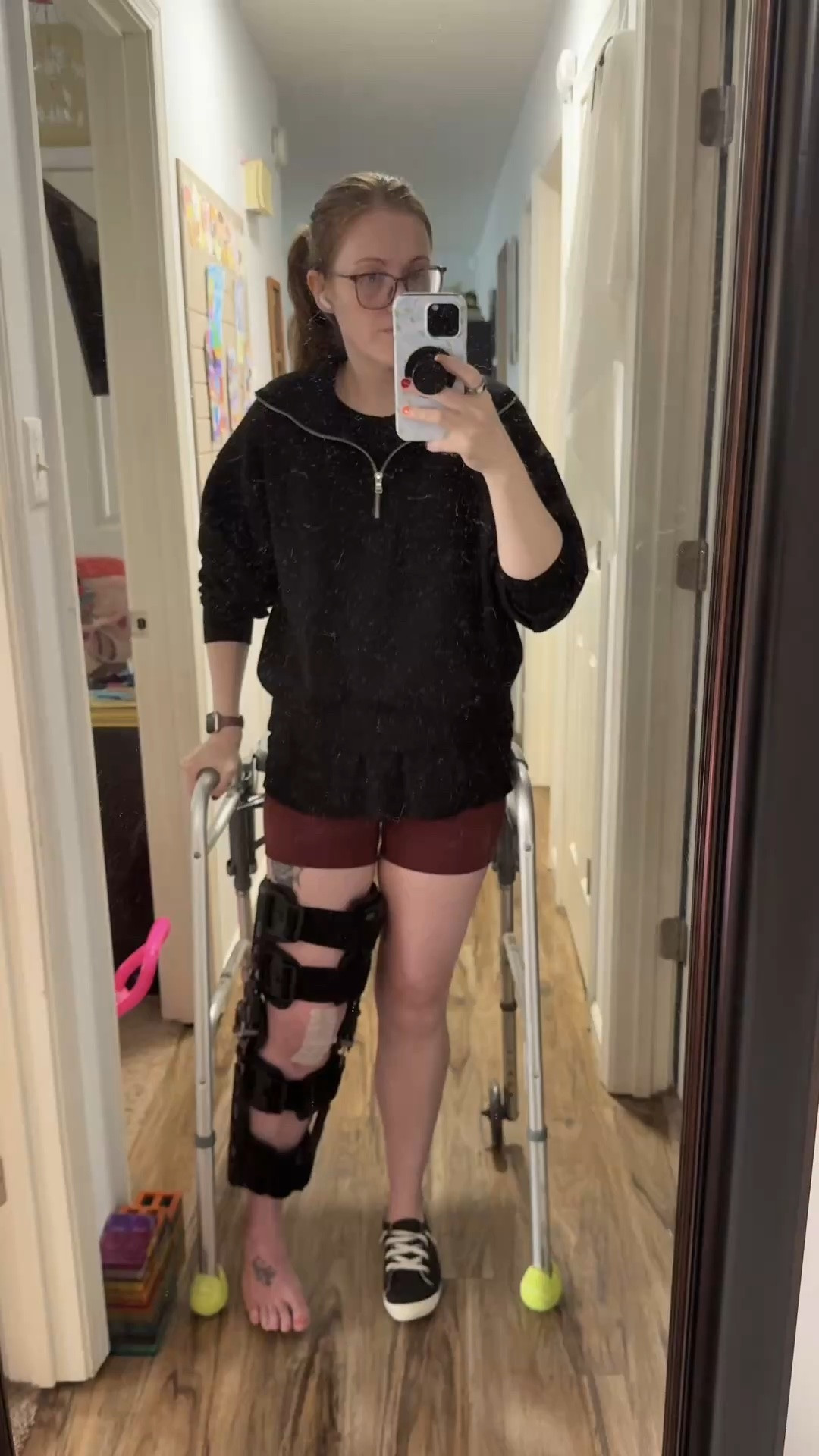 I've been MIA for a bit; two knee surgeries will do that. I'm back now and excited to share some things that have been making life easier, plus outfits that are comfortable and actually work with a brace.

#LTKfitnessgoals #LTKootd #LTKmomlife