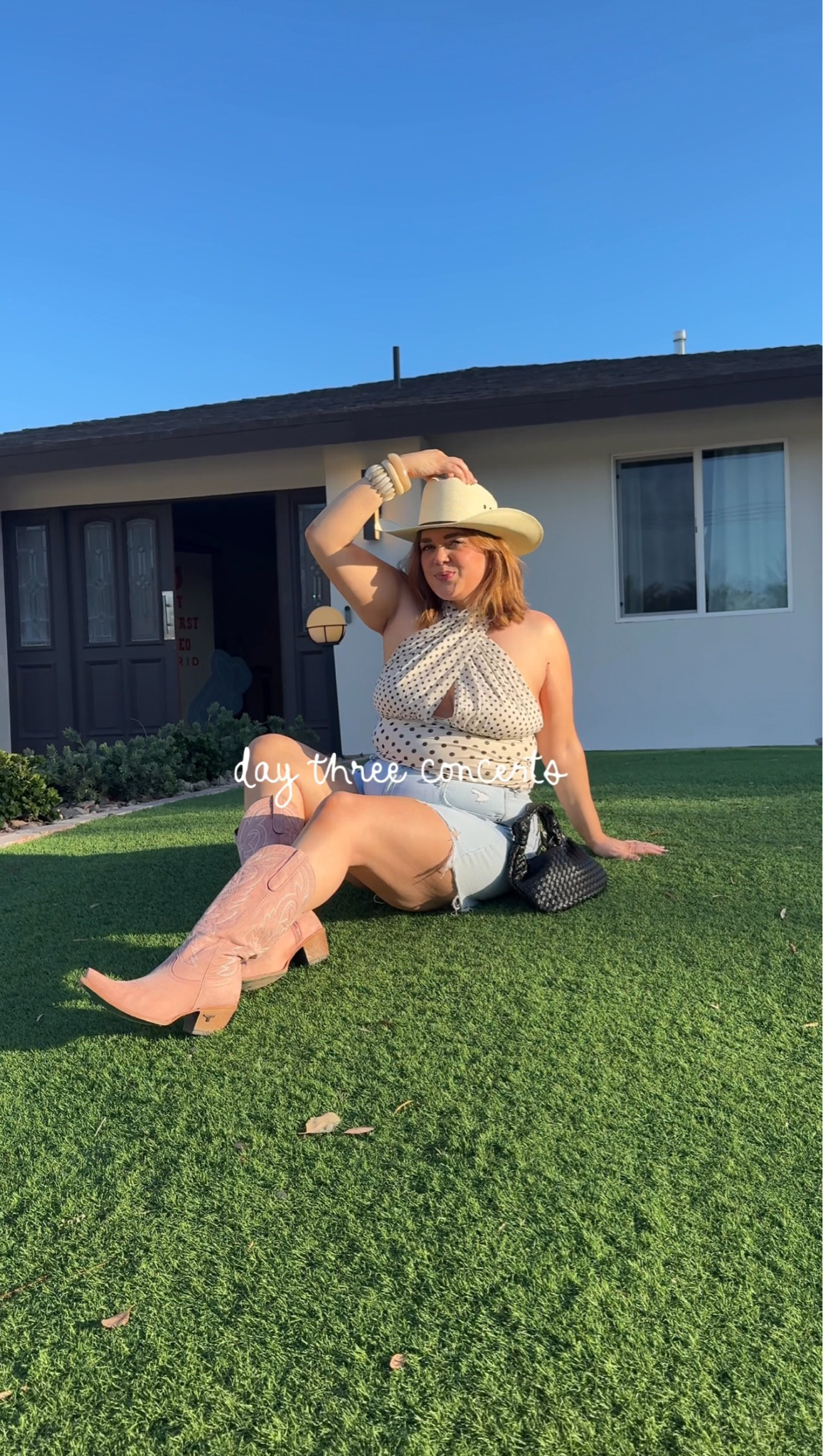 Mid size plus size country concert outfit wearing 16 in shorts and xl in top 

#LTKFestival #LTKMidsize #LTKPlusSize