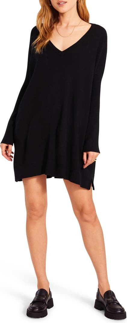 BB Dakota x Steve Madden Adelaide V-Neck Long Sleeve Sweater Dress | Nordstrom