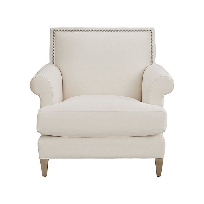 Juliana Custom Upholstered Armchair with Pewter Nailhead Trim | Ballard Designs, Inc.