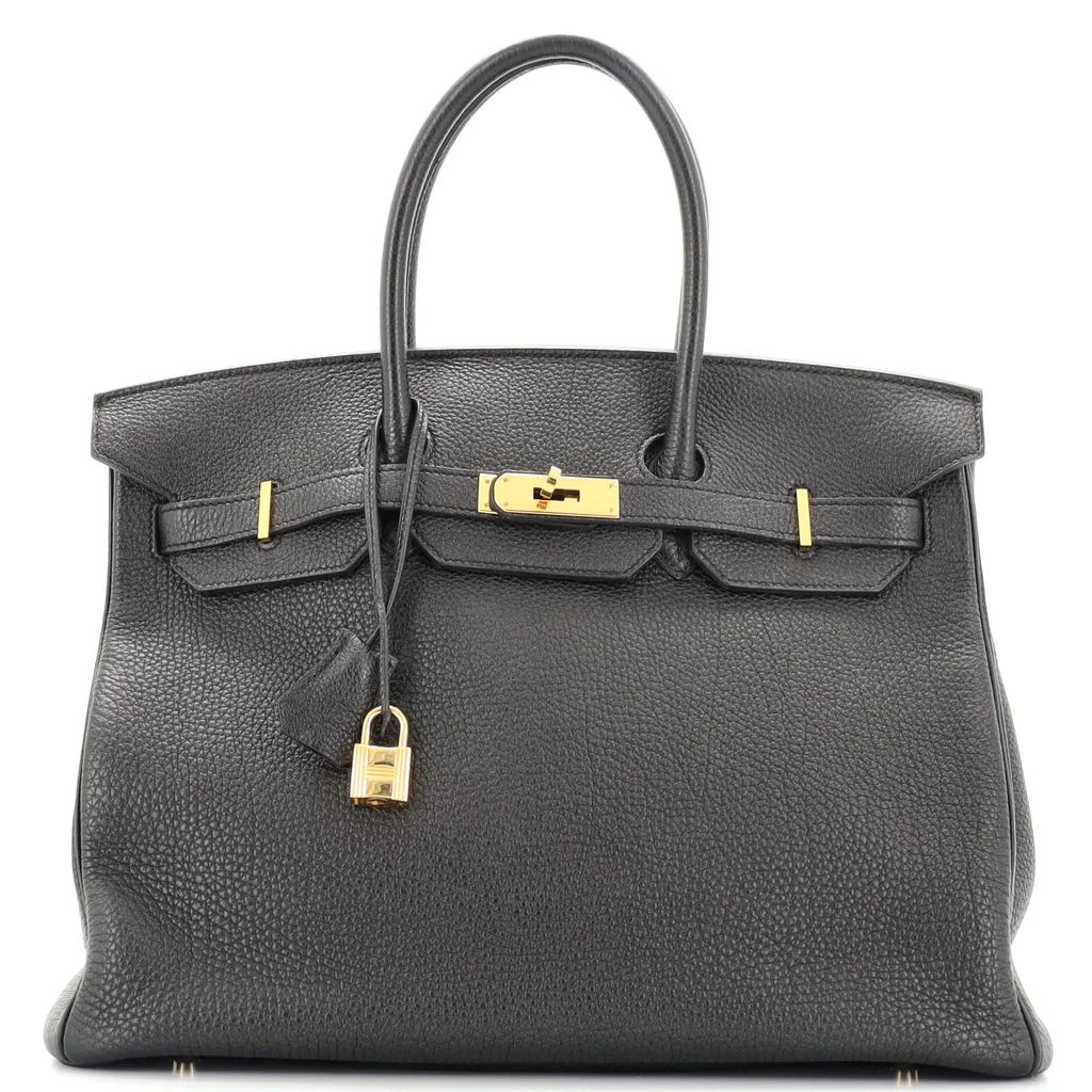 Hermes Birkin Handbag Black Togo with Gold Hardware 35 Black 1527771 | Rebag