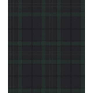 NextWall Dark Blue and Evergreen Tailor Plaid Vinyl Peel and Stick Wallpaper Roll (Covers 31.35 s... | The Home Depot