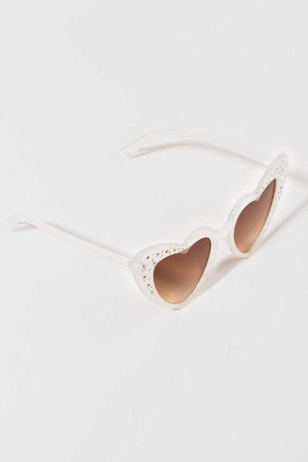 Alexandra Asymmetrical Heart Sunglasses | Francesca's