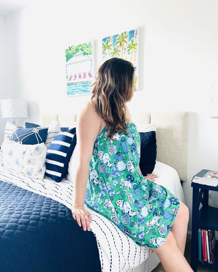 Cute summer nightgown! Love the pajama print featuring cats and ginger jars! I’m wearing size M and it fits perfectly (still a bit roomy as I like pajamas to be). 

Grandmillennial 
Ginger jars 
Cat pajamas 
Colorful pajamas 

#LTKMidsize