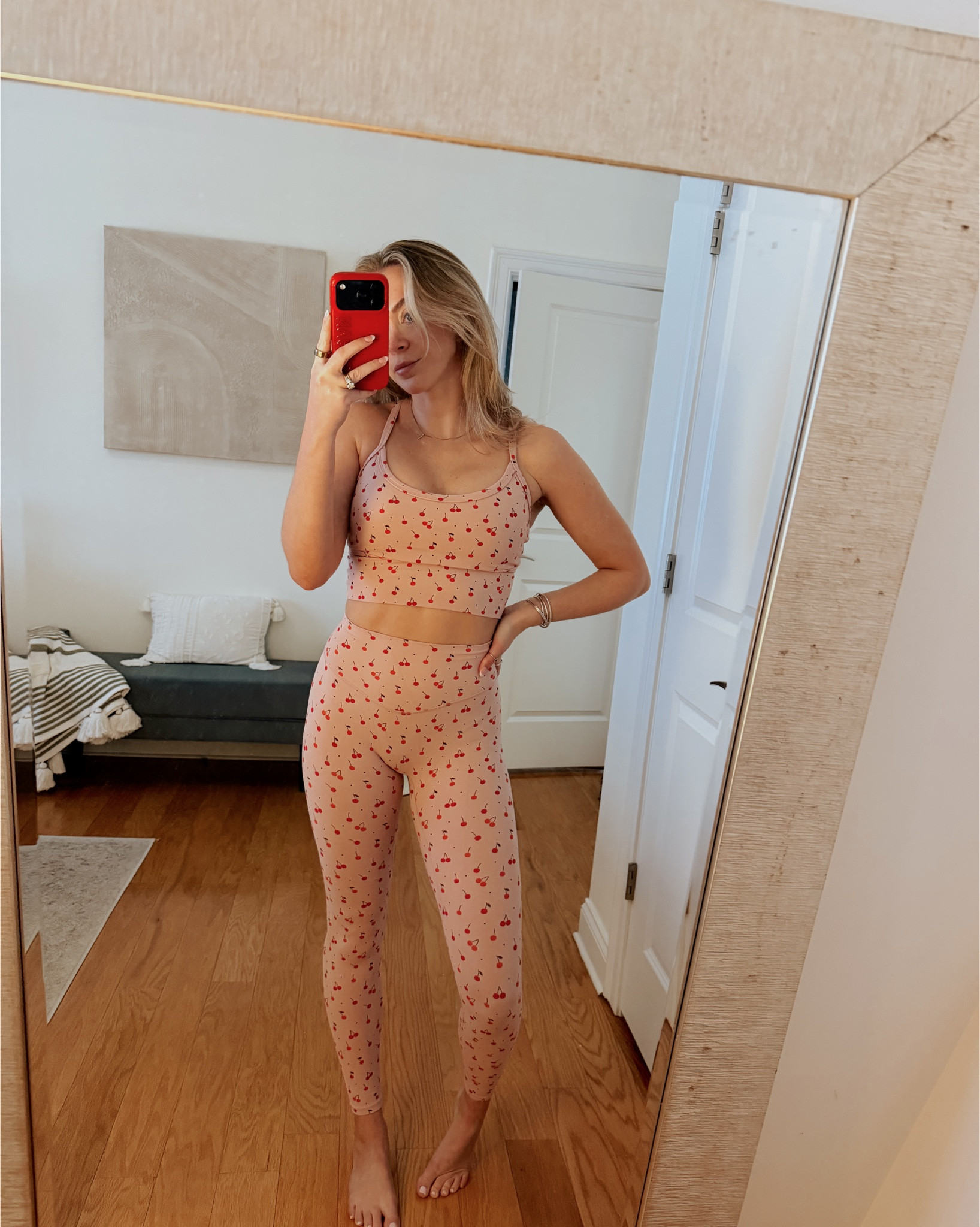 Workout set I’m loving 🍒✨
Wearing the @Vitality Cloud II™ Volley leggings + classic bra tank in Cherry Print. Soft, flattering, and supportive ~ perfect for Pilates, gym workouts, and everyday athleisure.
The cherry print is mostly sold out, so I linked my favorite Vitality workout sets and activewear staples instead

#LTKActive #LTKootd #LTKfitnessgoals