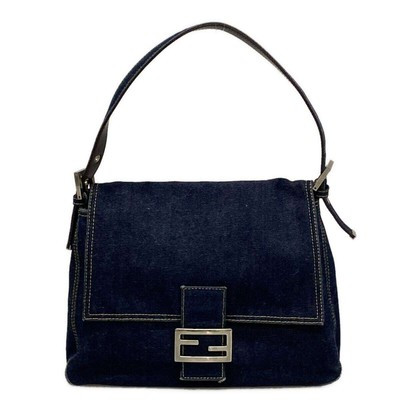 Auth FENDI Mama Bucket - Navy Dark Brown Denim Leather Shoulder Bag  | eBay | eBay US
