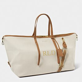 Capri Canvas Weekend Bag in Tan & Off White | Katie Loxton Ltd. (UK)