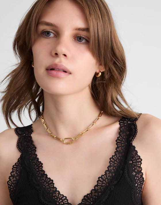 Carabiner Mixed Chain Necklace | Madewell
