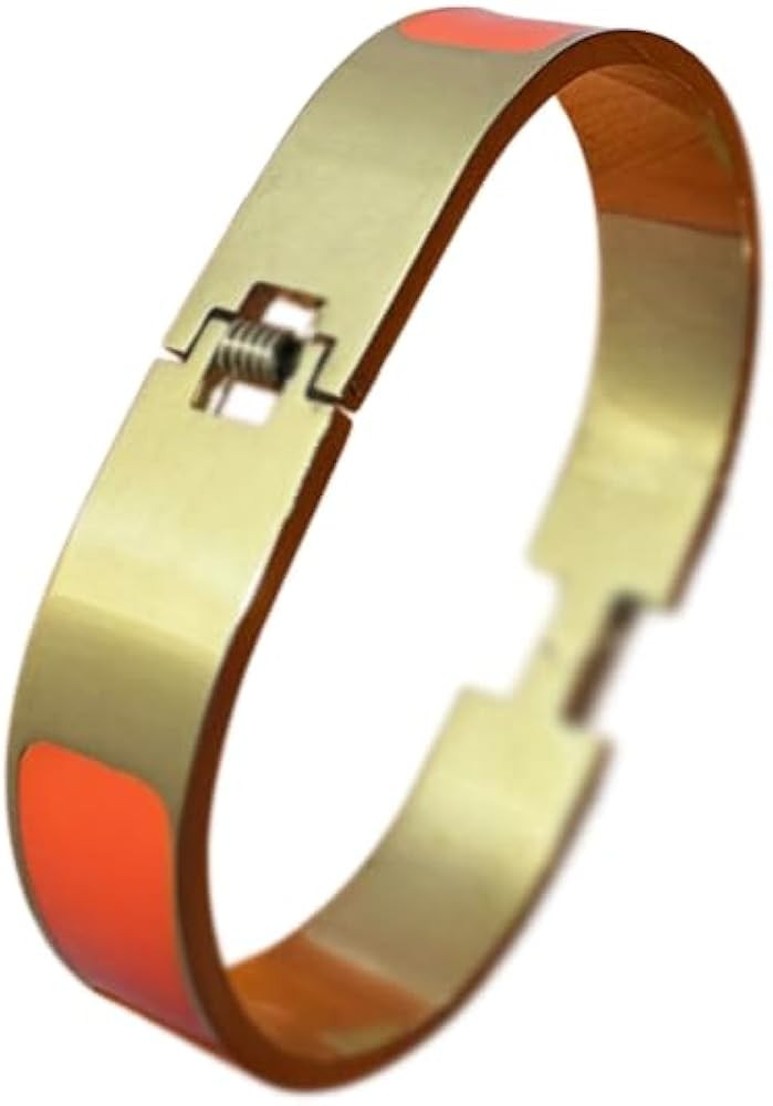 Women 18K Gold Plated bracelet, Letter Enamel Bracelet Couple Bracelet, exclusive Women Gift | Amazon (US)
