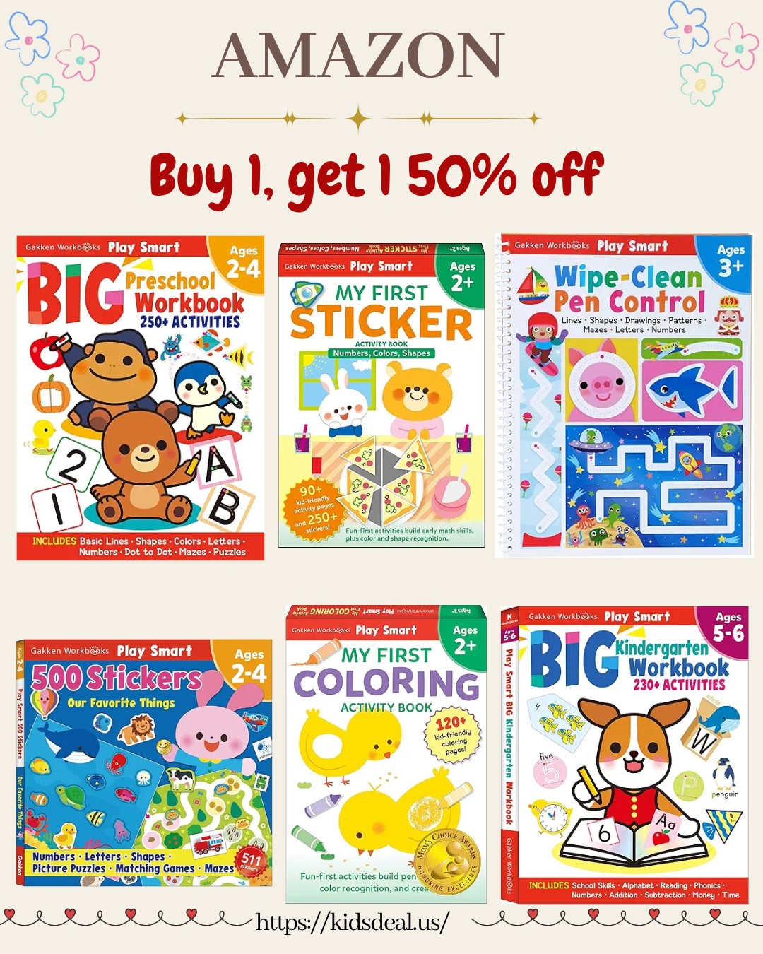 🌟 Fun and educational! These workbooks are packed with colorful pages, cute characters, and engaging activities like stickers, mazes, coloring, matching, and number games. 🎨

✨ Bonus reward stickers included to inspire learning through play!

📢 Buy 2nd book at 50% off! Get 2 for just $12! 🛒💥


 #PlaySmart #KidsLearning #FunEducation #ActivityBooks #Sale #amazon 

 

#LTKKids #LTKFamily #LTKSaleAlert