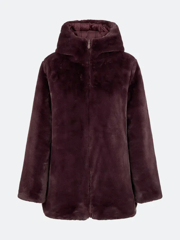 Save The Duck Women's Bridget Faux Fur Reversible Hooded Jacket - Black - XXXL | Verishop