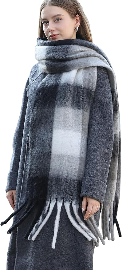 Wander Agio Winter Women Warm Scarf Long Shawl Large Scarves Cold Weather Thick Blanket Scarfs Co... | Amazon (US)