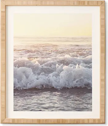 Beach Splash Bamboo Framed Wall Art | Nordstrom
