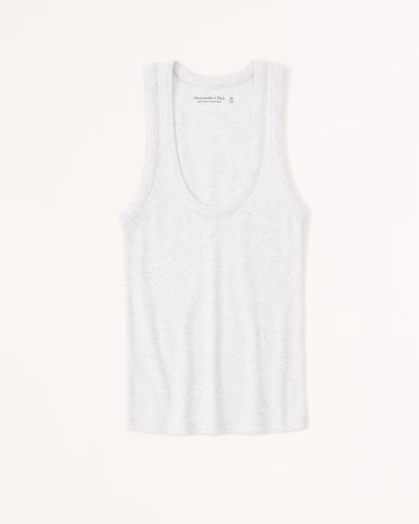 Essential Rib Tuckable Scoopneck Tank | Abercrombie & Fitch (US)