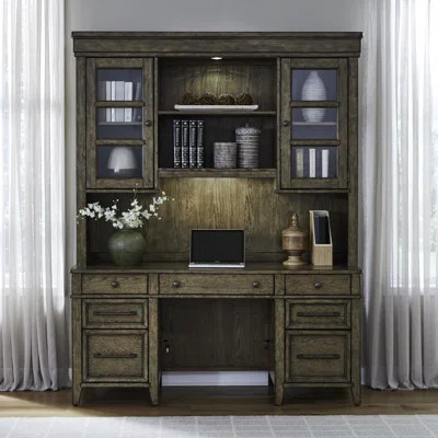 Gertraute 5 Piece Jr Executive Office Set w/ Touch LED Lighting | Wayfair North America