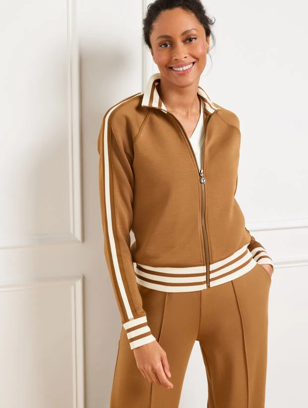 AirKnit Stretch Full-Zip Track Jacket | Talbots