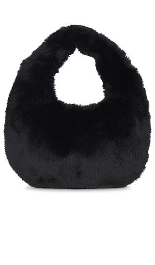 Faux Fur Handled Bag in Black | Revolve Clothing (Global)
