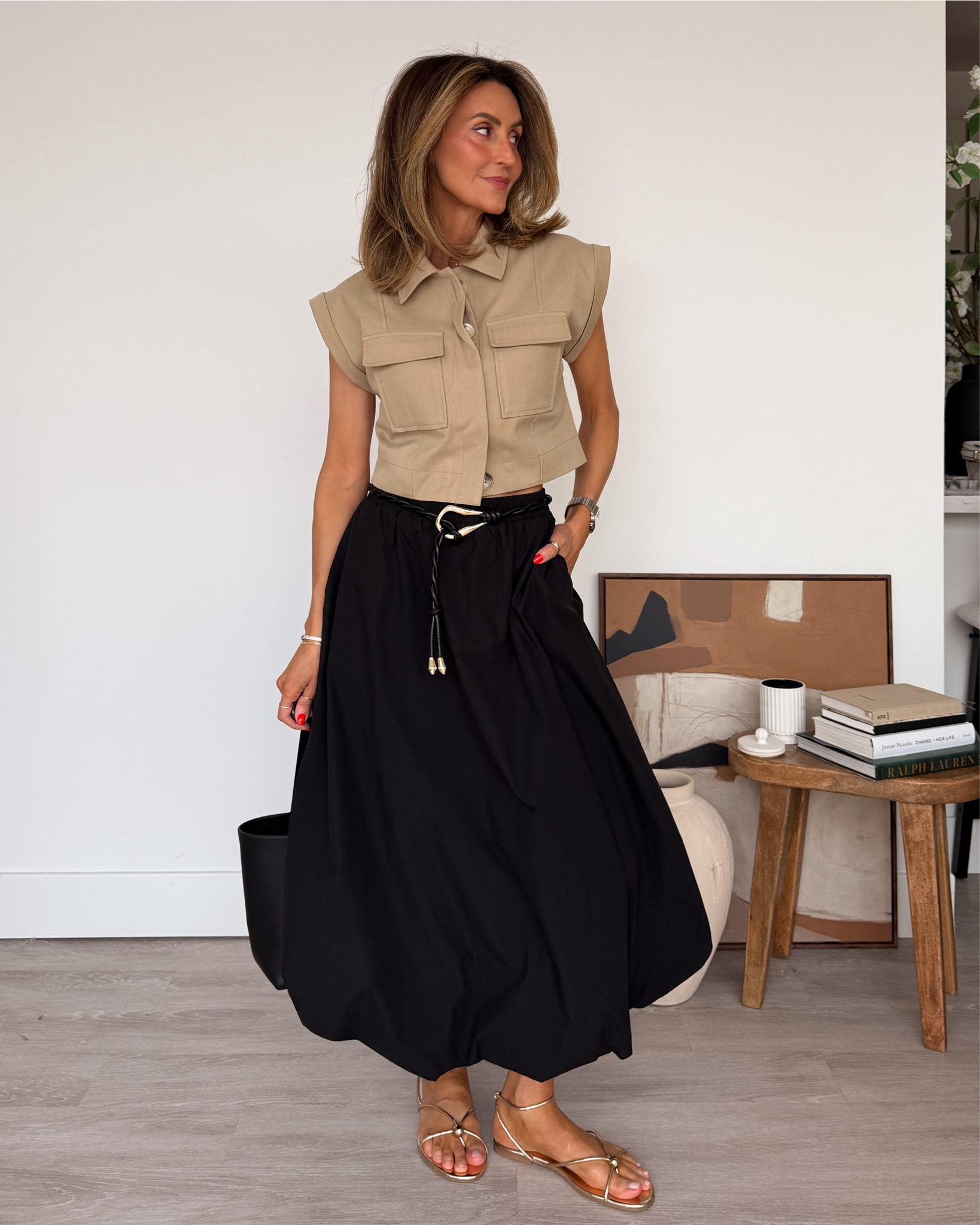 Styling  go this bubble skirt in a utility moment - best would look super cute with white jeans or pants, as well as a white bubble skirt! Size xs on everything

#LTKOver40 #LTKSeasonal #LTKWorkwear