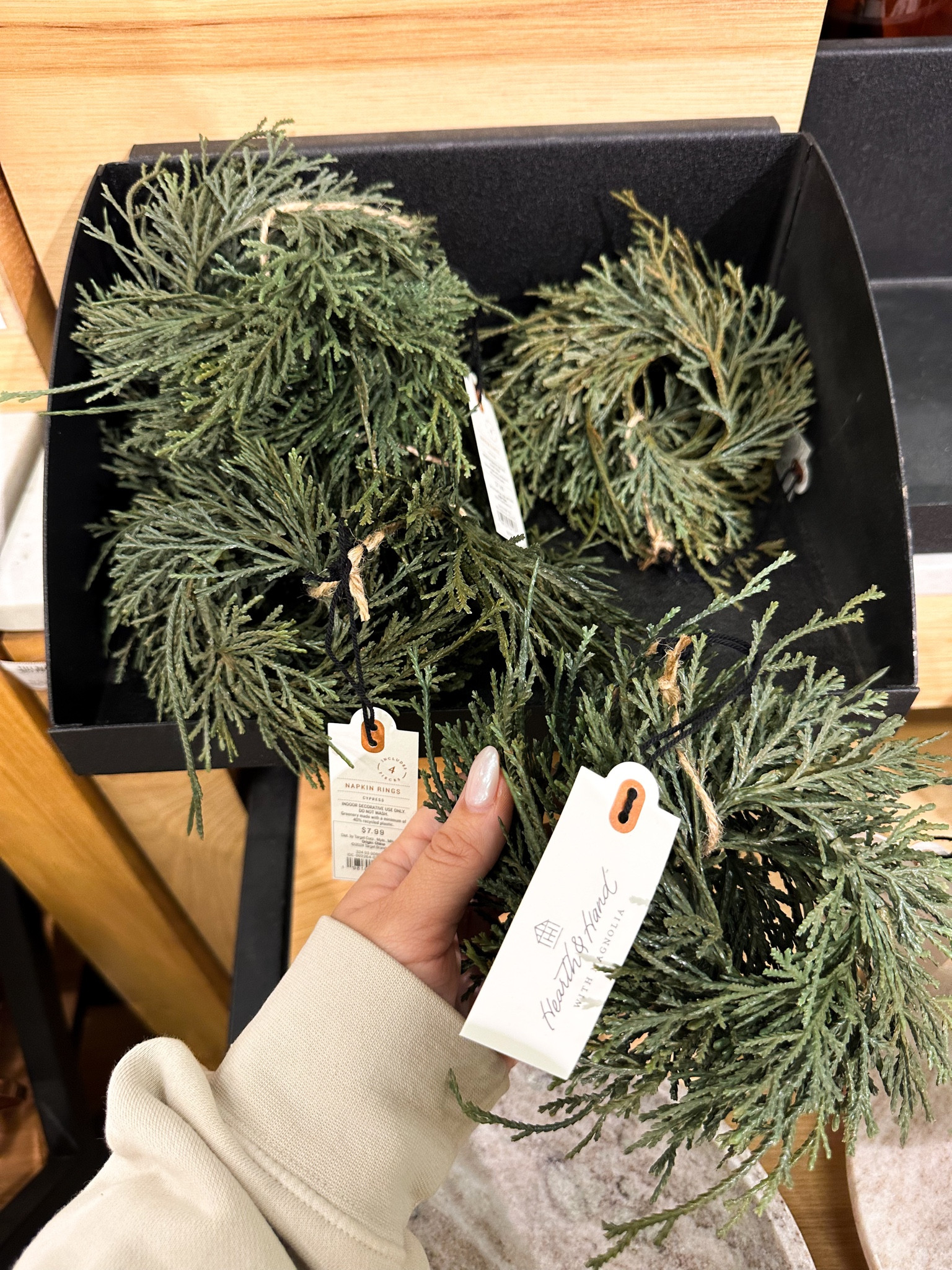 These would be so pretty on your table set up for the holidays! And it's a set of 4!

#miniwreaths #hearthandhand #hearthandhandchristmas #targetdecor #tablescapedecor #hosting #tablesetting #christmasaesthetic #christmasdecor #napkinholder 

#LTKHome #LTKSeasonal #LTKParties