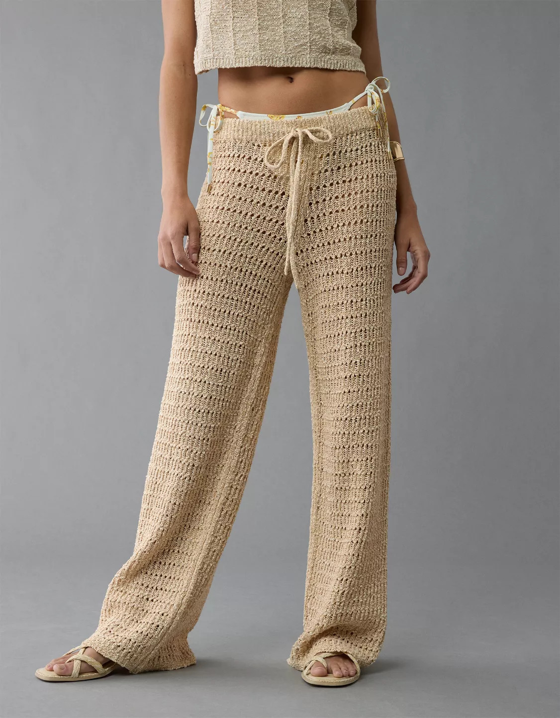 AE High-Waisted Flare Crochet Pant | American Eagle Outfitters (US & CA)