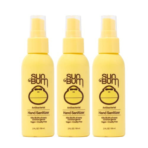 Sun Bum Hand Sanitizer Spray Antibacterial Spray With Soothing Coconut Oil and Aloe Vera Gluten Free and Vegan 3 Pack, 3 count | Amazon (US)