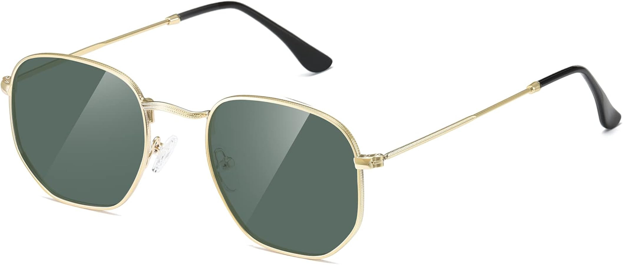Polarized Sunglasses for Womens Men Trendy Square Hexagonal Flat Mirrored Sun Glasses UV Protecti... | Amazon (US)