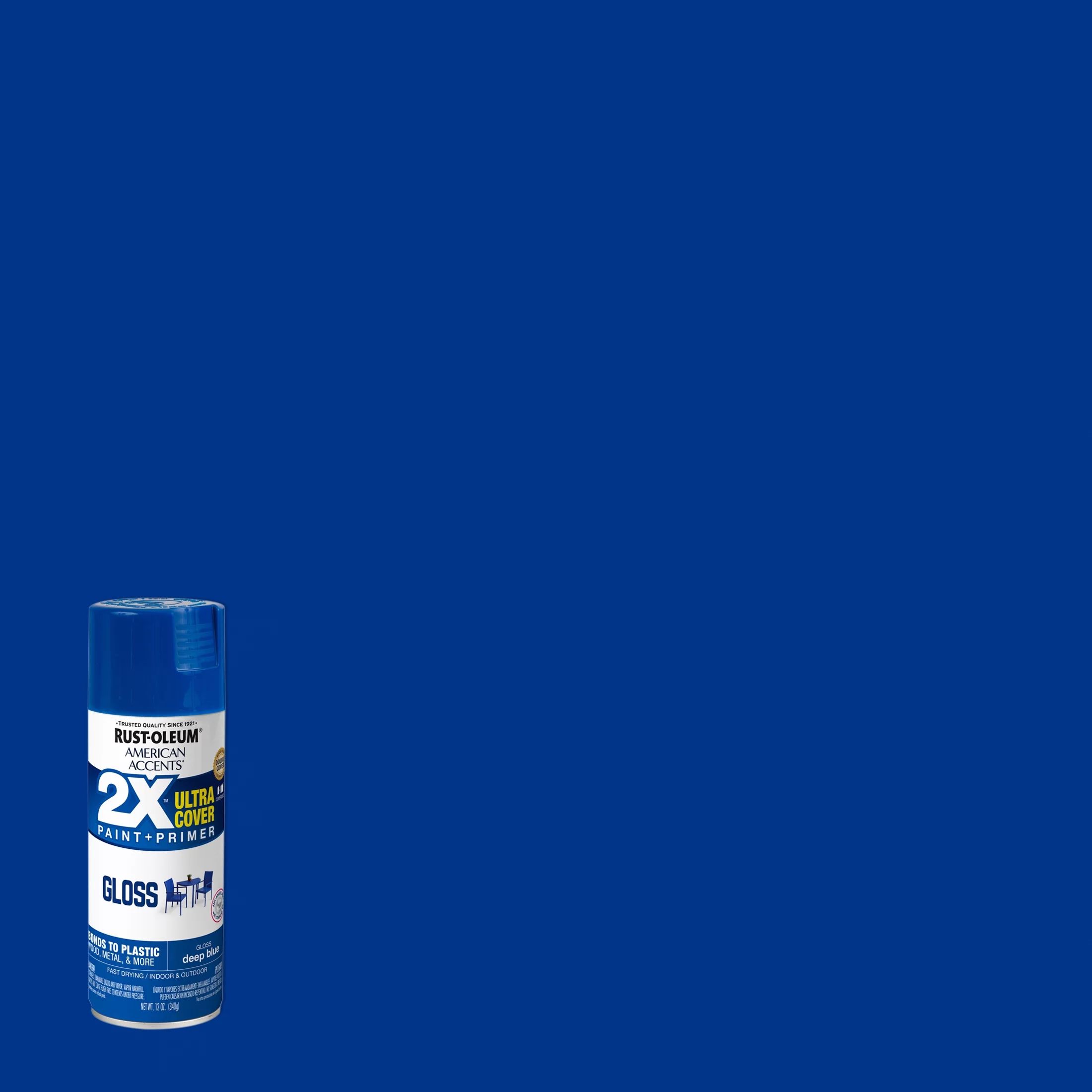 Deep Blue, Rust-Oleum American Accents 2X Ultra Cover Gloss Spray Paint- 12 oz | Walmart (US)
