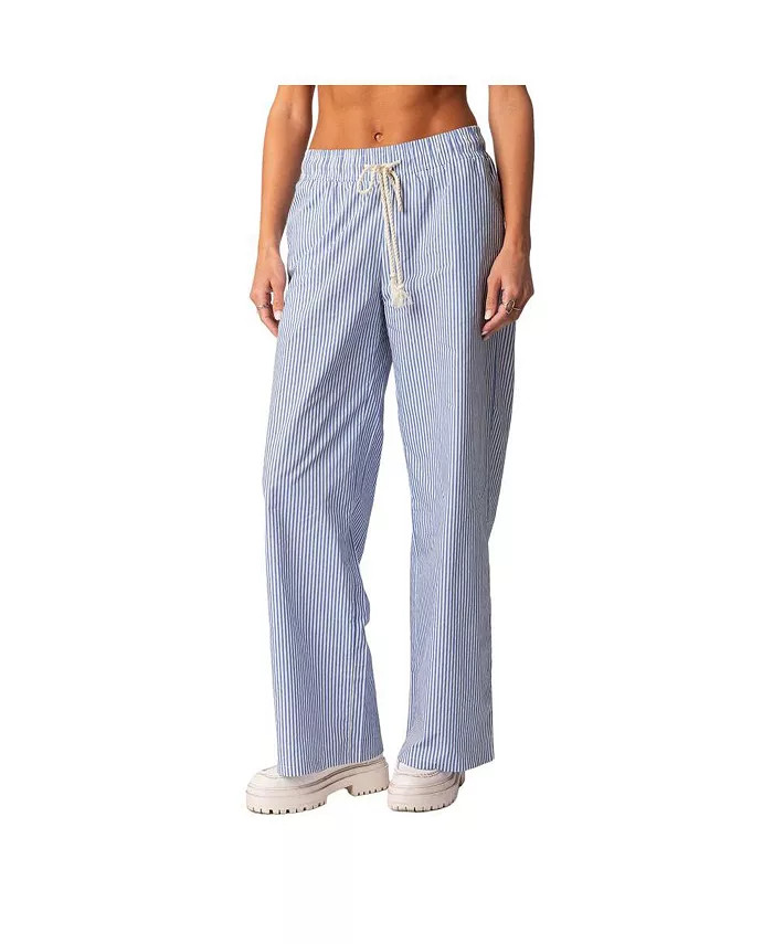 Edikted Women's Pinstripe pants - Macy's | Macy's